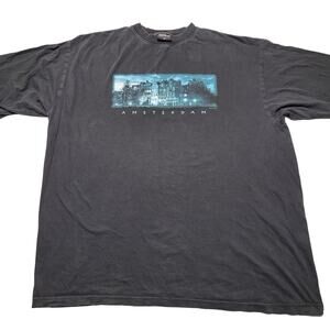 Kemme Edam Amsterdam Vintage mens T-shirt Black Size XL 90's